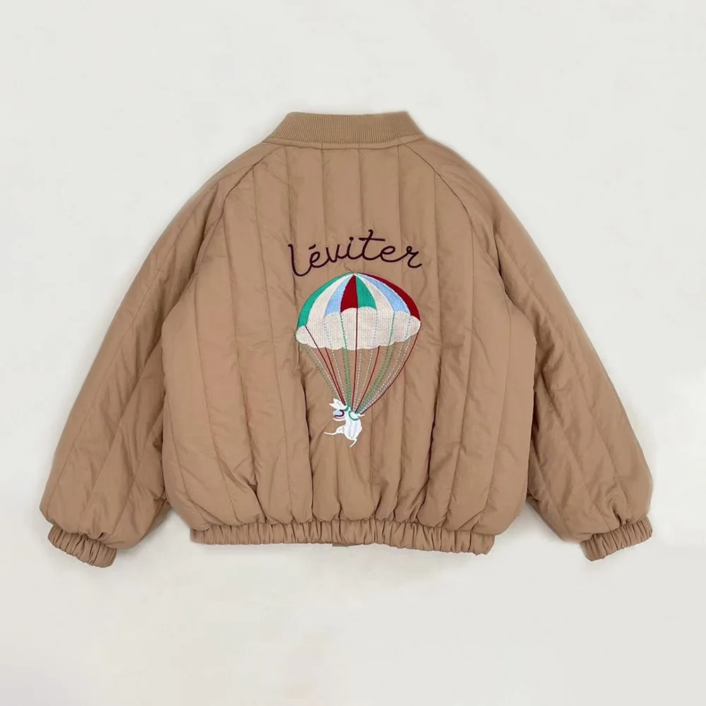 Peuter Baby Jongen Meisje Jassen Lente Herfst Lange Mouw Borduren Fleece Katoen Kinderjassen Bovenkleding Kinderkleding