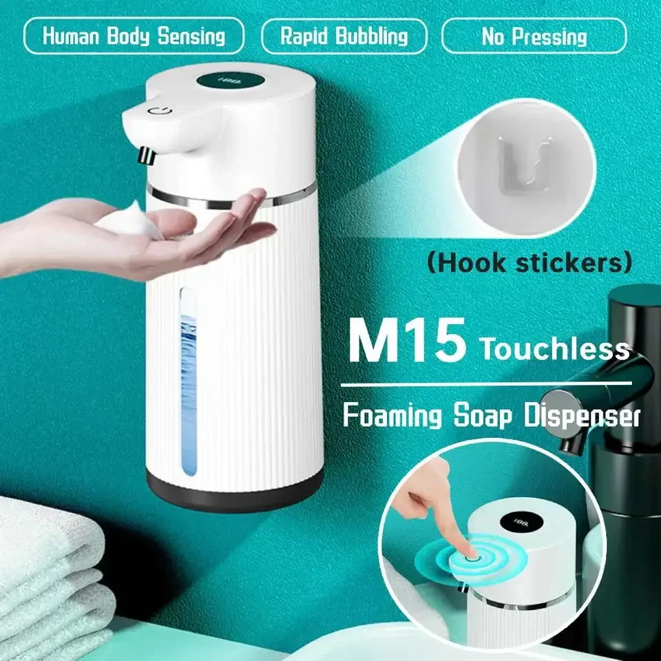 

Touchless Automatic Foam Soap Dispenser 420ml USB Rechargeable Adjustable Foam 4-Levels Household Foam Soap Dispenser