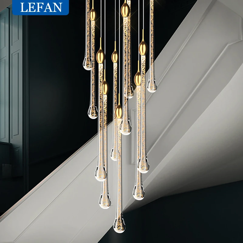 Nordic Luxury Crystal Led Water Drop Chandelier - Modern Simple Lamp For Bedroom Bedside, Bar & Decorative Lighting