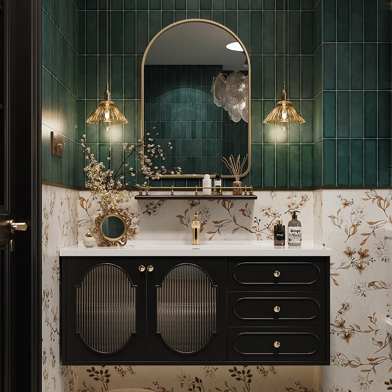 

2026 new French bathroom cabinet ceramic integrated intelligence Bathroom sink multi-functional mueble de baño Toilet furniture