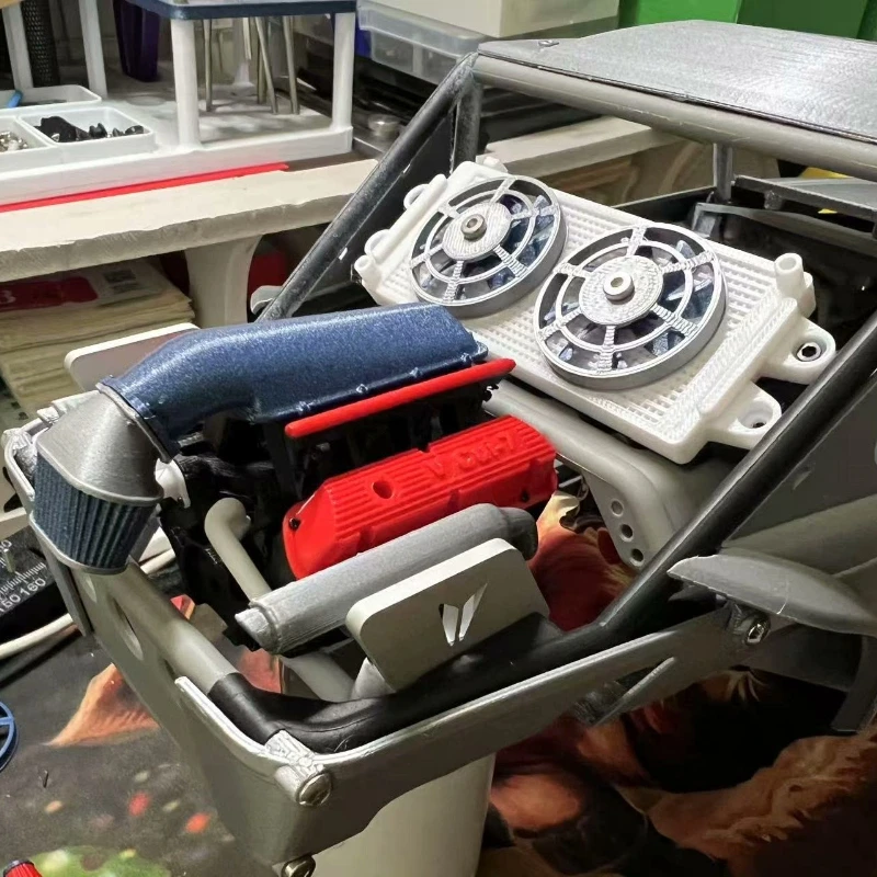 نموذج محاكاة ديكور المحرك الخلفي للسيارة لـ 1/10 1/8 VP OPTIC H10 KIT رف الأنابيب تسلق السيارة