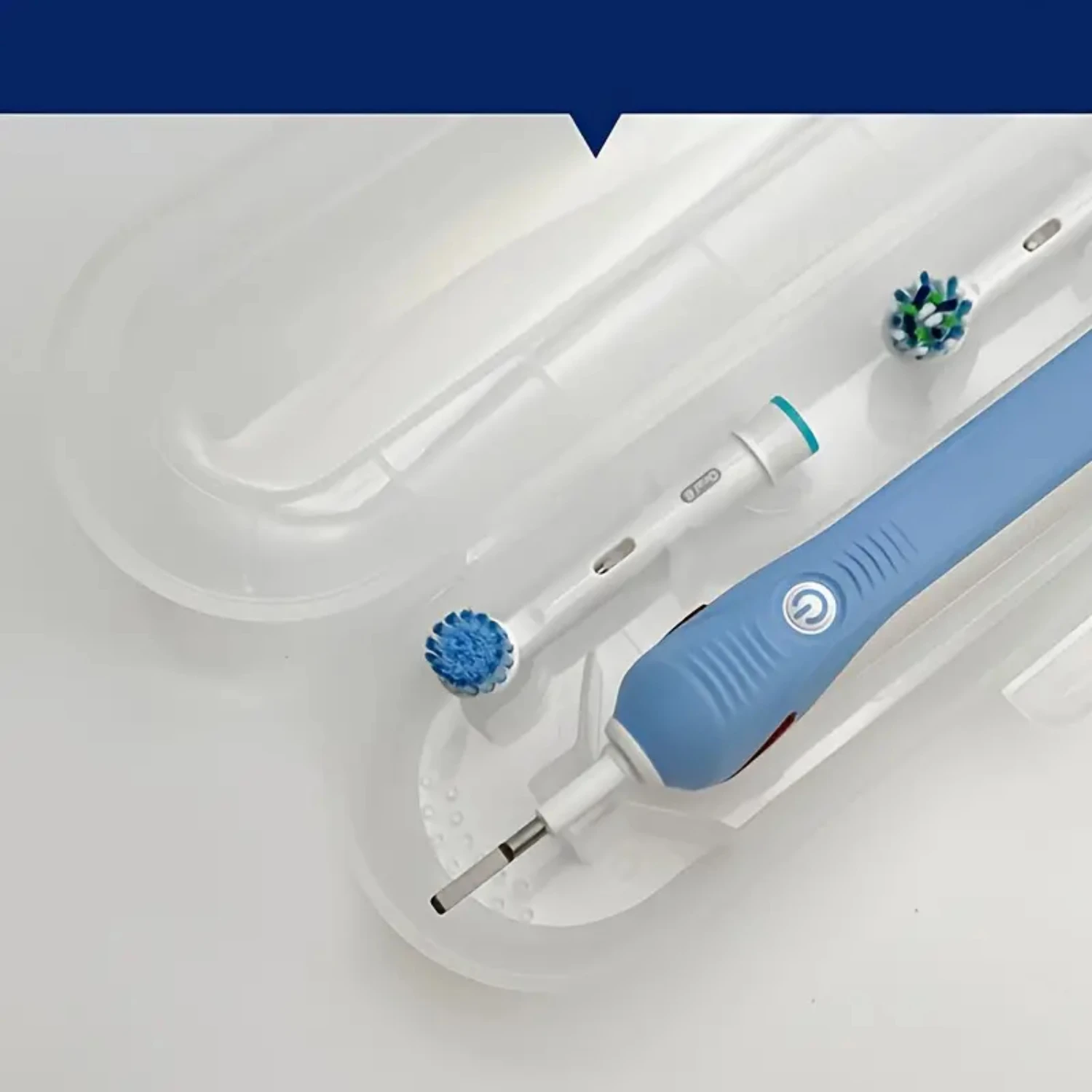 Portable Transparent Electric Toothbrush Storage Box for Travel, 1pc