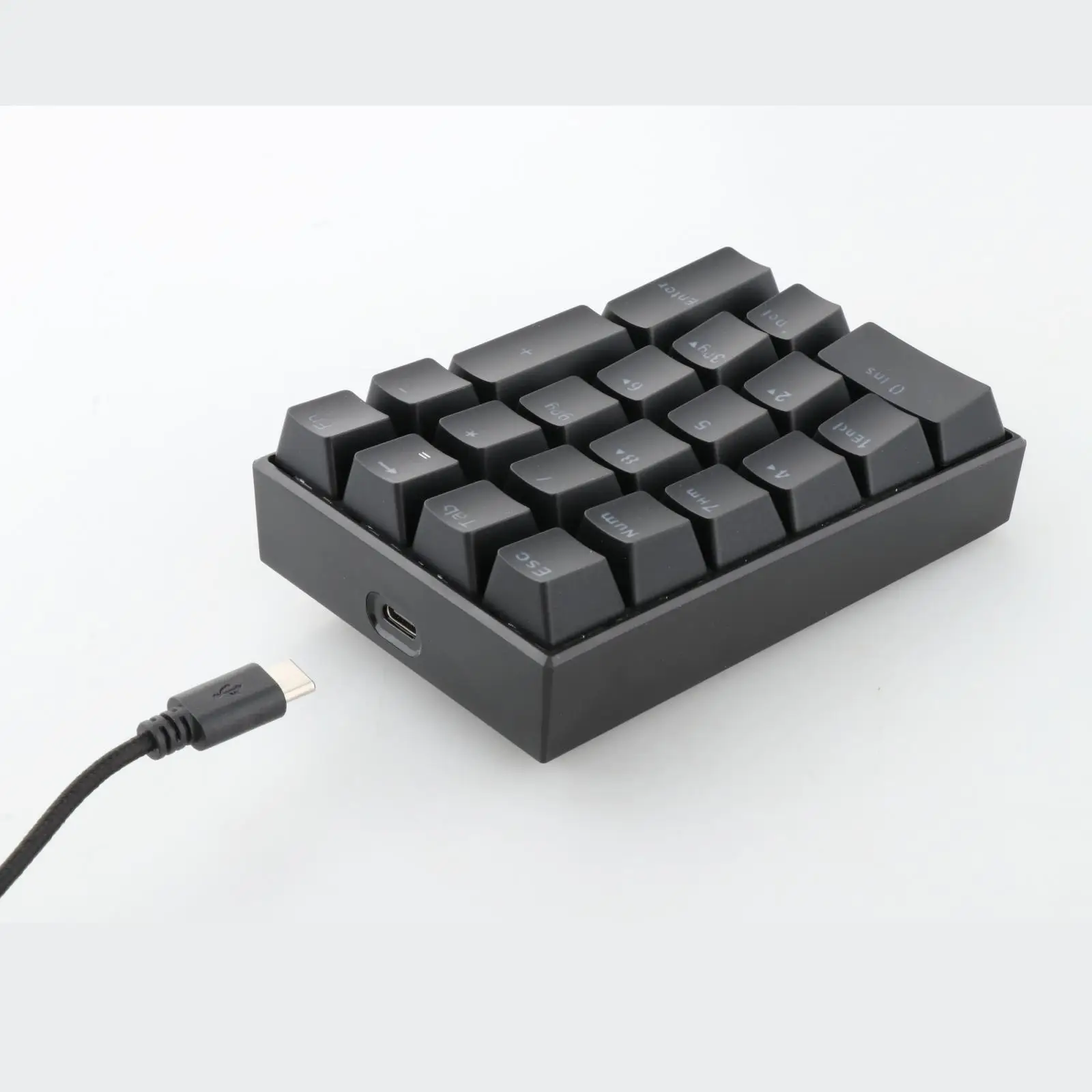 K23 Mini Numpad LED Backlit Numeric Keypad USB-C Office Home Use 21-Key Blue Switches