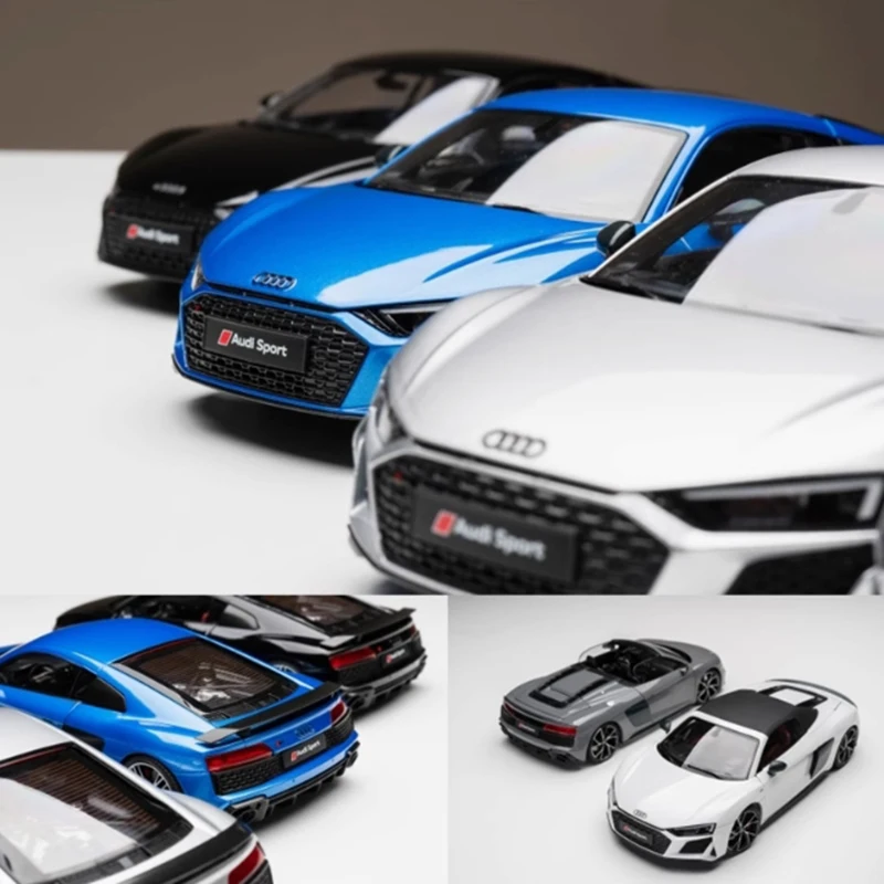 

KengFai 1:18 Scale R8 V10 hardtop Alloy Simulation Car Model Static Collection Decorated Holiday Gifts Toys Souvenir Gift