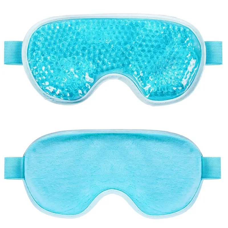 Gel Eye Mask Reusable Beads for Hot & Cold Therapy Soothing Relaxing Beauty Gel Eye Mask Sleeping Ice Goggles Sleeping Mask