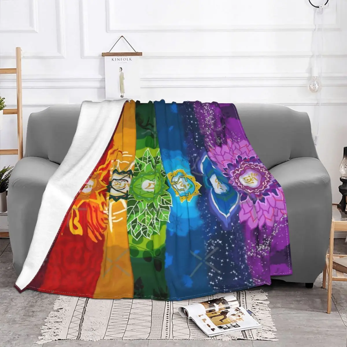 Healing Chakra Blanket Home Knee Blanket Quilt For Bed Custom Blanket Personalized Throw Blanket