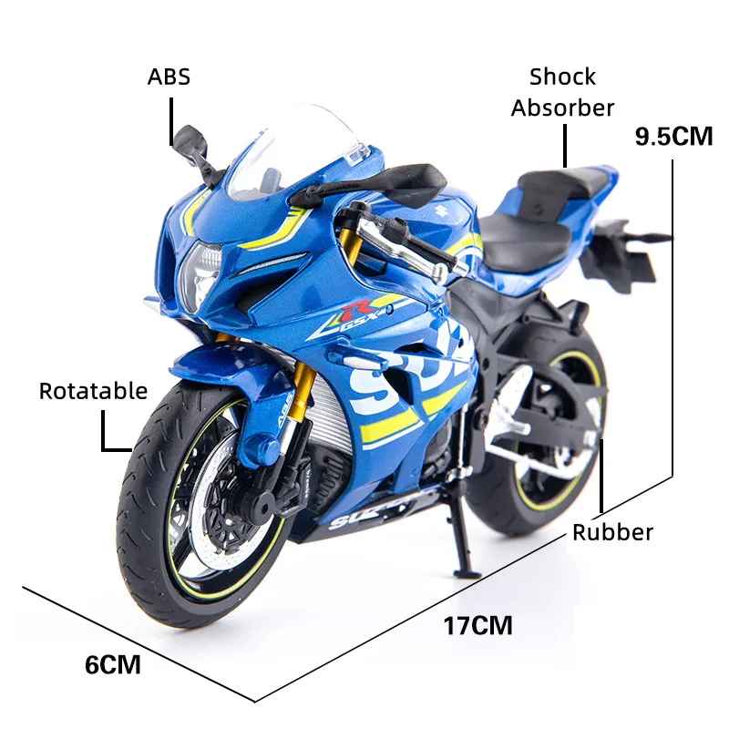 1/12 スズキ GSX-R1000RR L7 おもちゃのオートバイ RMZ 市ダイキャスト