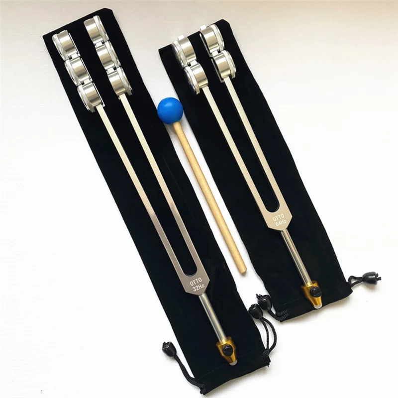 

A47F-Aluminum Tuning Fork Tool With Hammer Healing Sound Vibration Diagnostic Therapy Health Care Tool