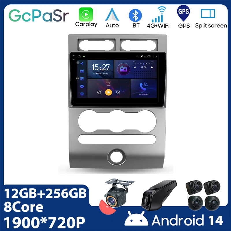 Android Carplay Car Radio For Ford Expedition 3 U3242, U3542, U324, U354 2006 - 2017 Navigation Multimedia GPS Player NO 2 DIN