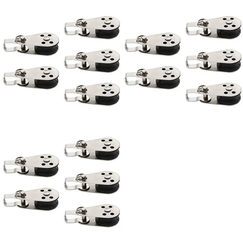 

Hot SV-15 Pieces Of Stainless Steel Pulley Nylon Pulley Sailing Yacht Ship Pulley Nylon Rope Pulley Rocking Pulley