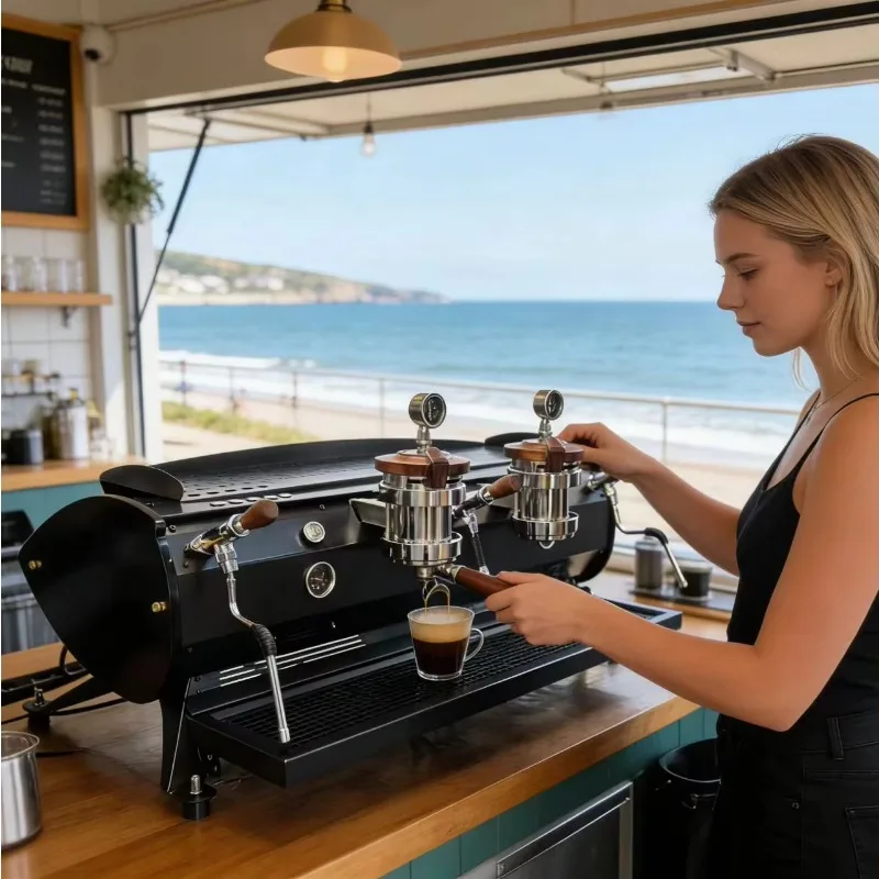 Customizable Professional Affordable Double Boiler Commercial Espresso Coffee Machine for Restaurants