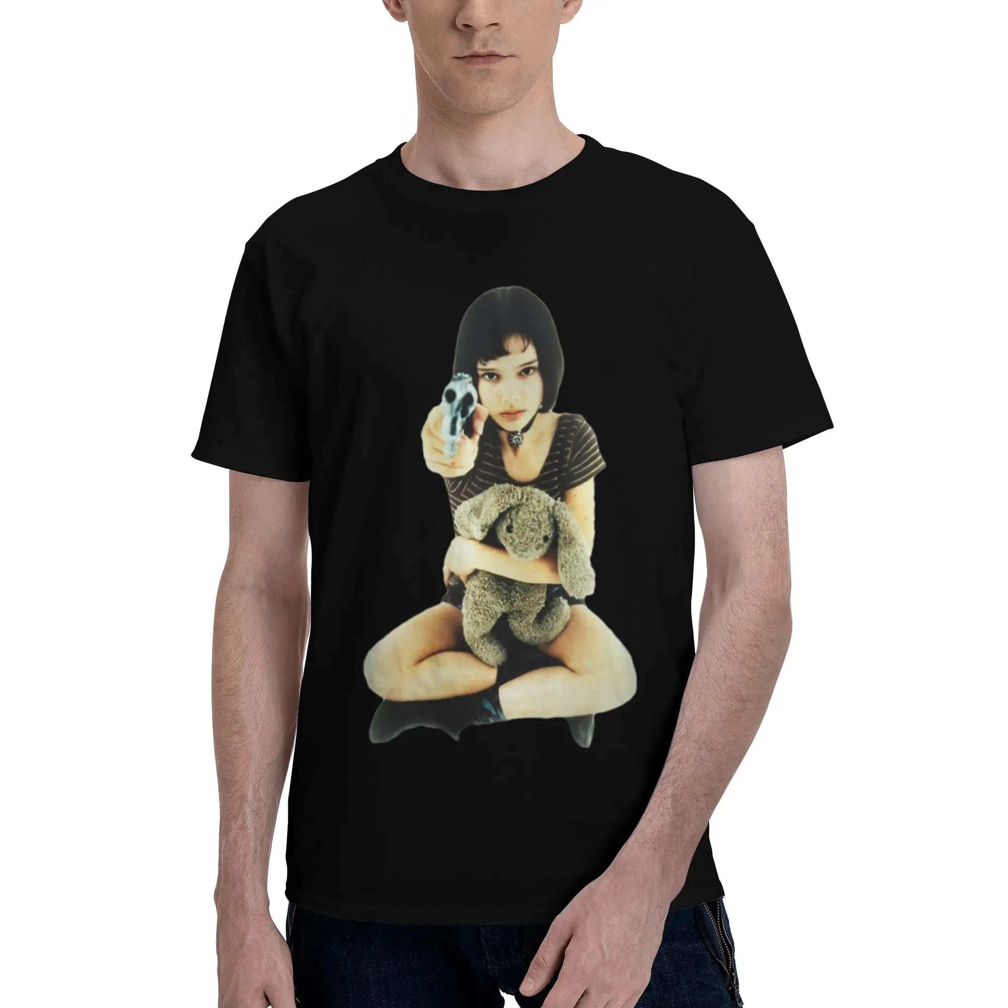 Printed Leons Movie The Professional T Shirt For Unisex  Cotton Tee Shirt Short Sleeve Tops