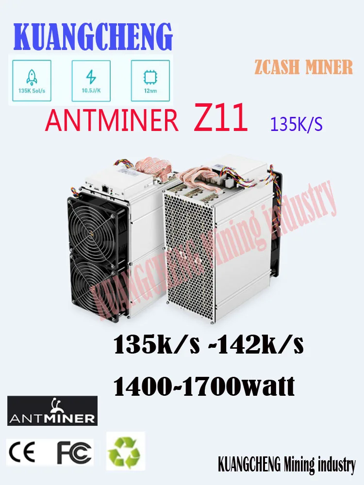 Used ZEC Zcash Miner Antminer Z11 135k Equihash Asic miner Better Than S9 Z9 S17 T17 Z15 Innosilicon A9 WhatsMiner M21S M20S