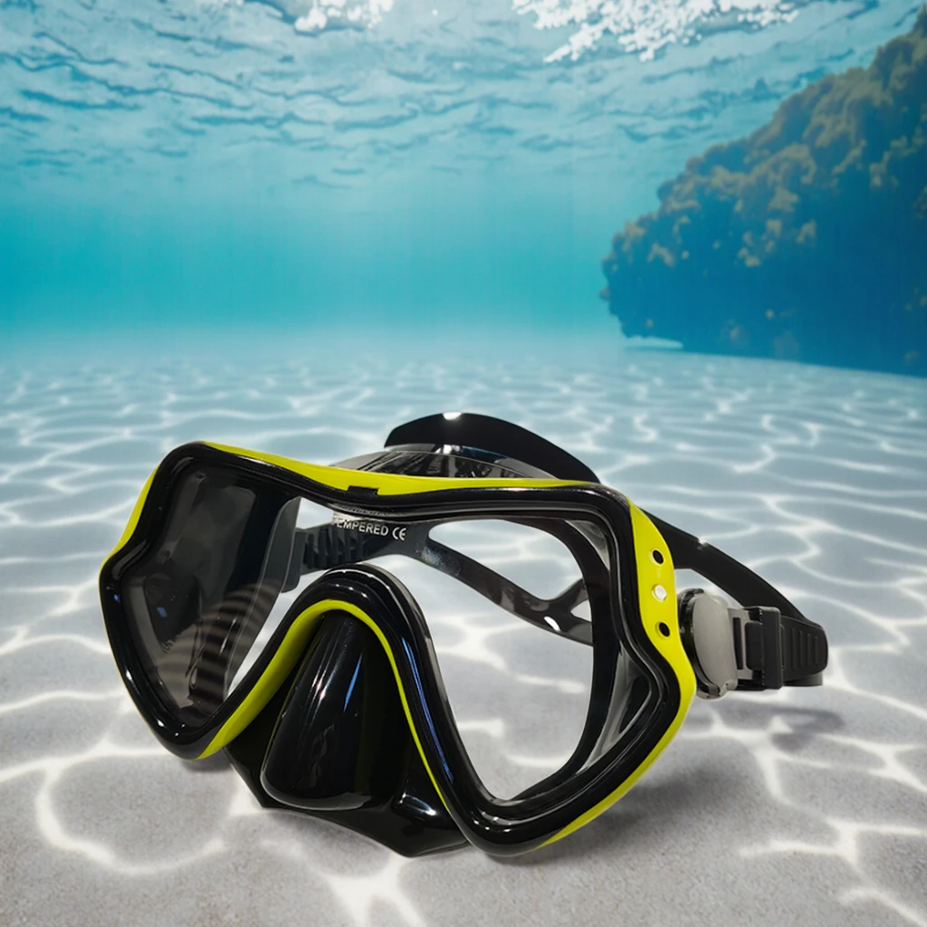 

Silicone Bright Anti Fog Coating Panoramic Masque De Plongee Sea Scuba Diving Mask for Underwater Snorkeling Swimmingpromote sal