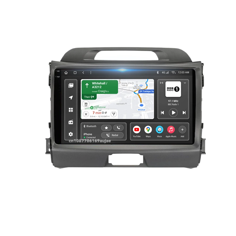 Autoradio Android 15 Voor KIA Sportage 2010 2011 2012 2013 2014 2015 2016 5G WIFI Qualcomm Navigatie DSP Stereo multimedia GPS - afbeelding 2