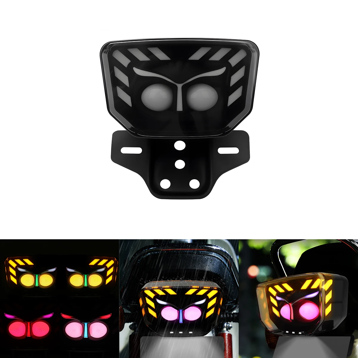 Owl style breathing LED tail light turn signal assembly for CG125 TMX125 TMX155 CG155 motorcycle with clear visibility
