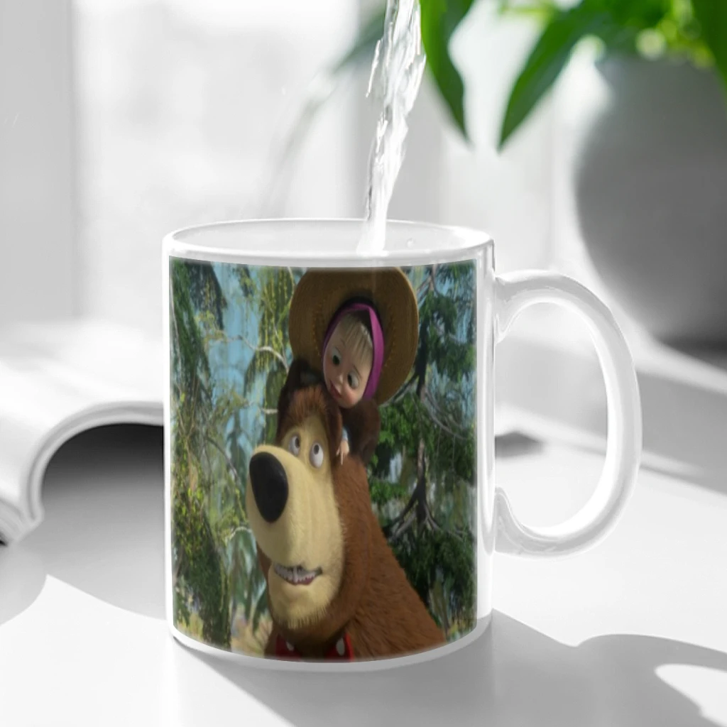 Martha Y el Oso Amigos Backdrop 11oz Afternoon Tea Mug Multifunctional Ceramic Coffee Mug Porcelain Coffee Cup Drinking Cup