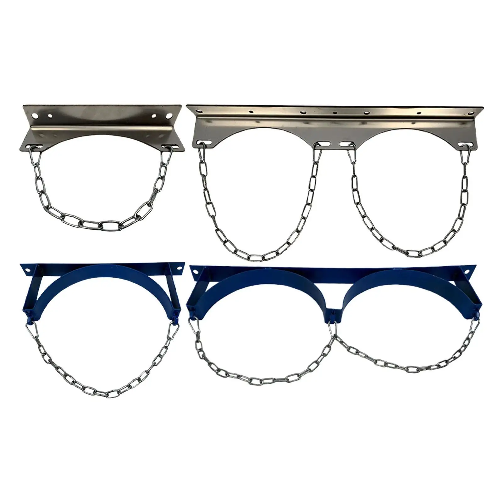 가스 실린더 브래킷 가스 탱크 벽 홀더 1 또는 2 병용 벽걸이 형 가스 병 랙 마운트 프로판 실린더 실험실 홈