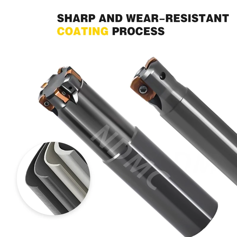 LNMU02 LNMU03 CNC Bubut Dua Sisi Pisau Paduan Keras Sisipan Penggilingan EXN02R EXN03R Batang Pemotong Penggilingan Pakan Cepat Diameter Kecil