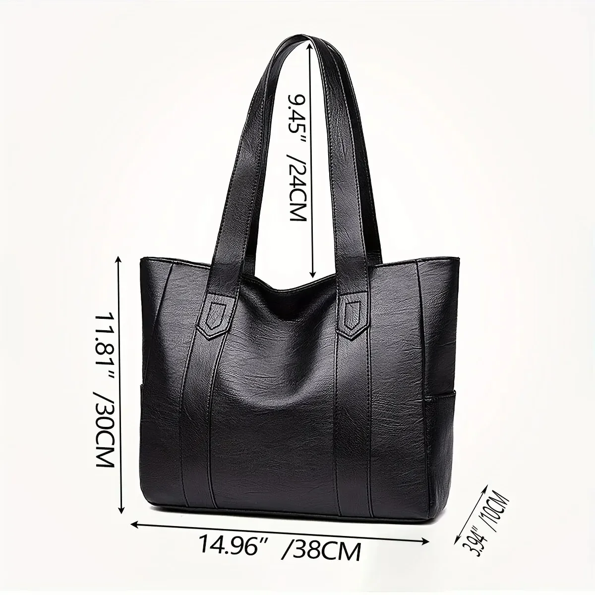 Vintage Ladies Bag Large Capacity Handbag , Vintage Plain Shoulder Bag , Ladies Commuter Casual Handbag - view 4