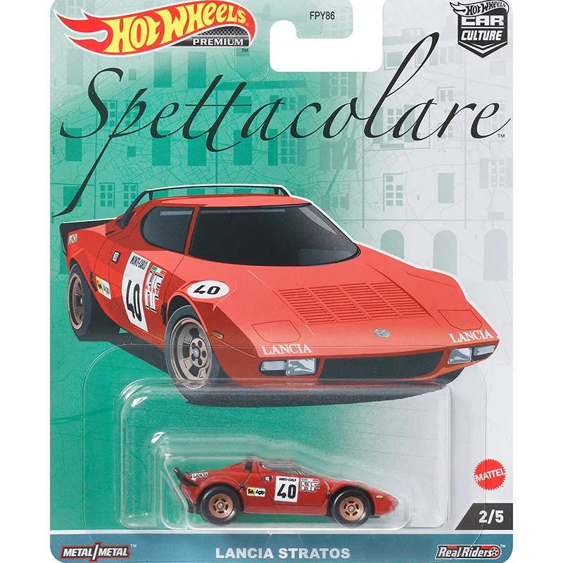 Original Hot Wheels Premium Spettacolare Italy Car Culture 1/64 Metal Lamborghini Countach Alfa Diecast Toys for Boys Automobile