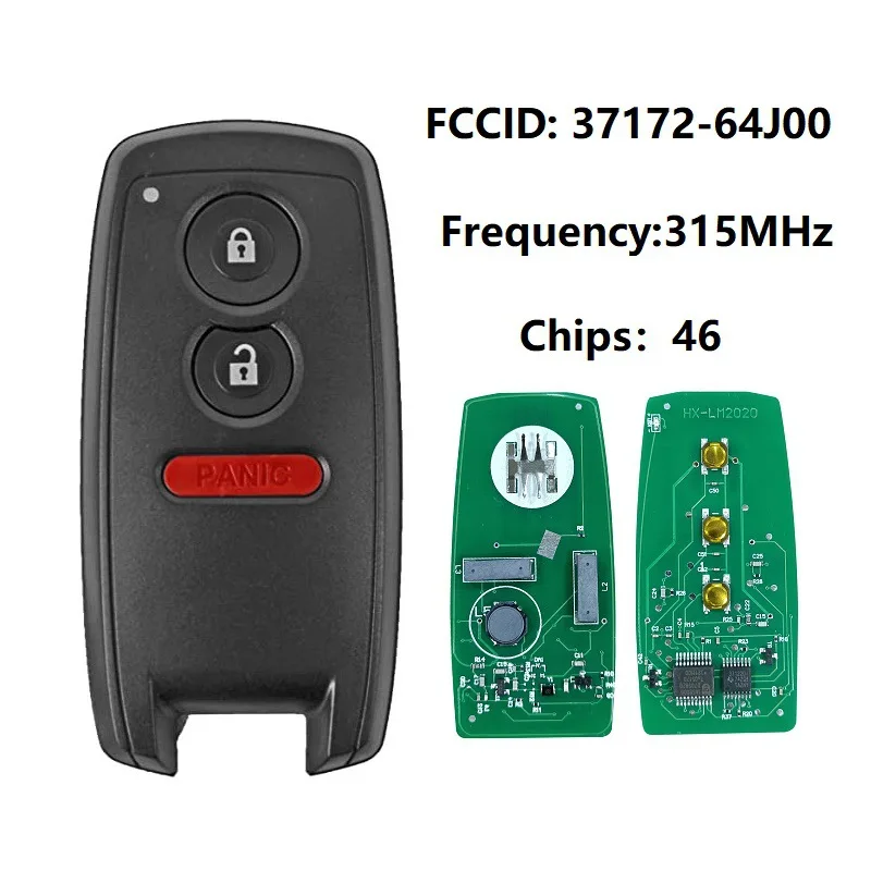 

For 2007 + Suzuki Vitara, SX4 Smart Car Key 37172-64J00 315MHz ID46