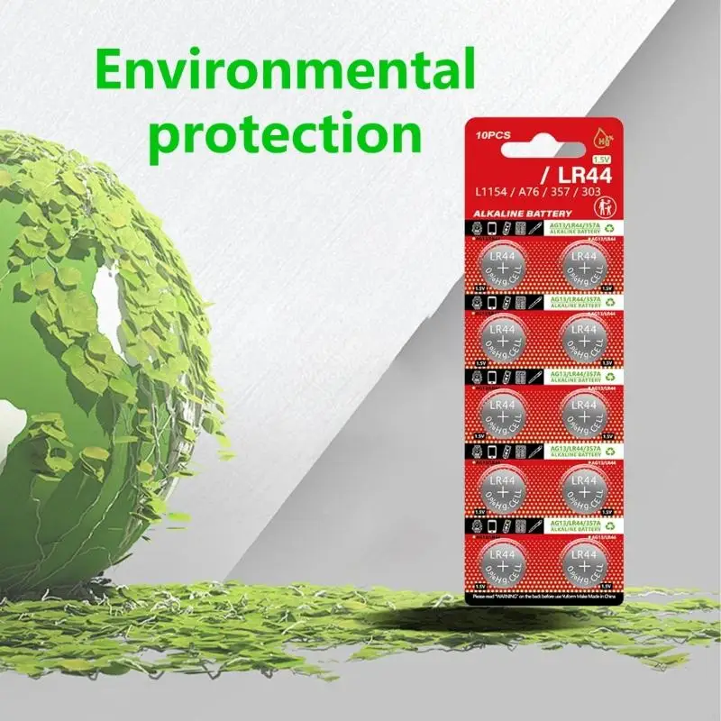 حزمة U2JE من 10pcs/ورقة AG13 LR44 خلية عملة معدنية لتلبية الاحتياجات الإلكترونية المختلفة