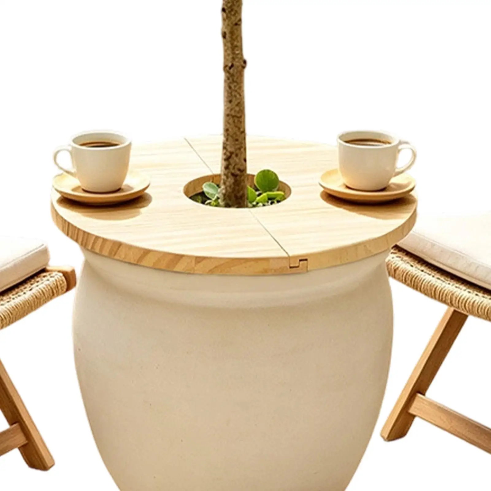Plant Protector From Cats Grid Wooden Split Planter Protector Plant Pot Decorative Cover For Indoor Outdoor Home Garden Backyard
