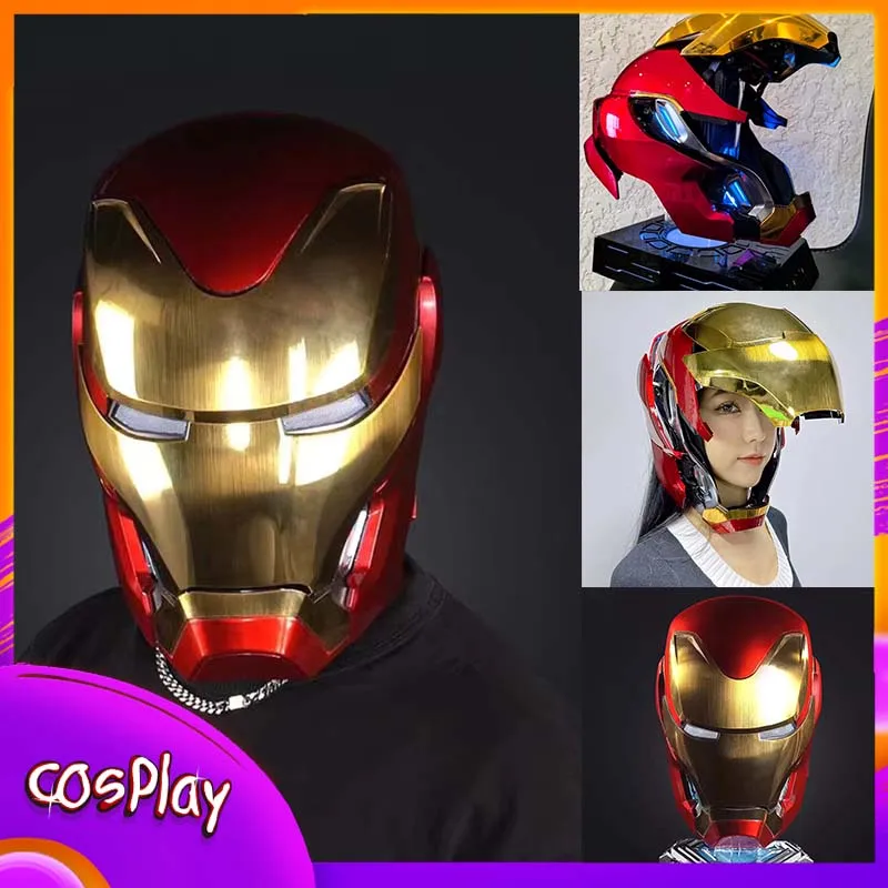 Iron Man MK50 Figure Cos Mask Voice-Activated Deformation 1:1 Wearable Helmet Around Animation Derivatives Model Toy Gift Boy