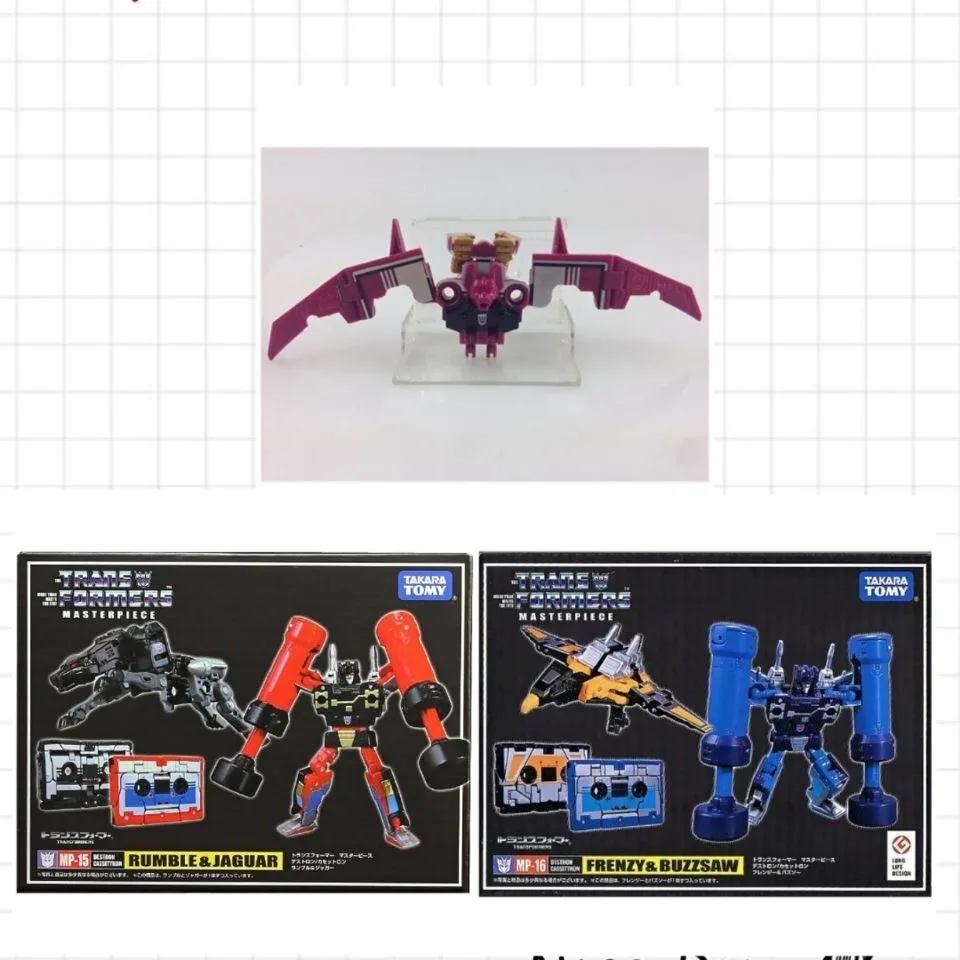 

В наличии Трансформационные игрушки Шедевр MP15 MP16 KO Frenzy Buzzsaw Rumble Jaguar Фигурки Робот Деформируемый режим Хобби