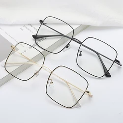 Oversized Frame Glasses Women Clear Glasses Girls Glasses Student EyeGlasses Fashion Computer Glasses Blue Light Glasses Gafas