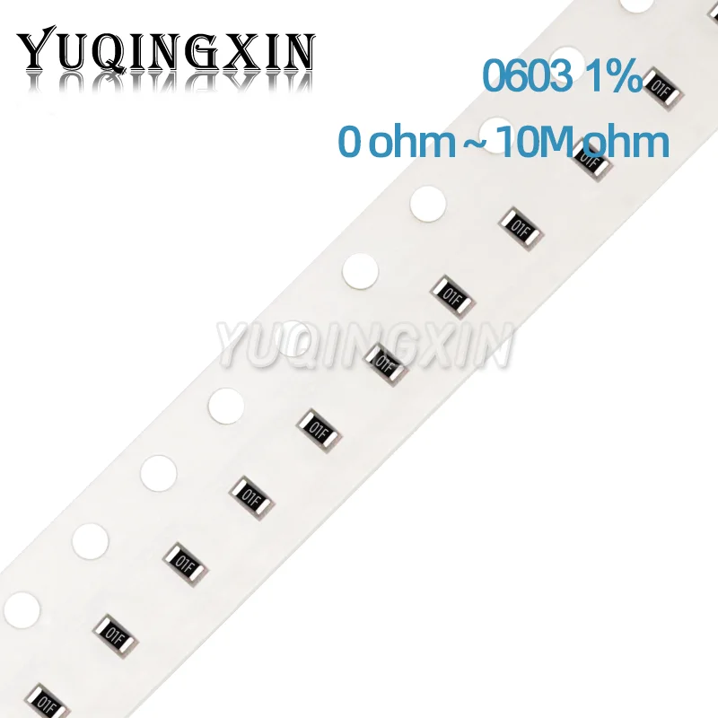 100pcs 1% 0603 SMD resistor 0R - 10M 1/10W 0.1 0.22 10 100 150 220 330 ohm 1K 2.2K 10K 100K 0.1R 1R 10R 100R 150R 220R 330R 1M