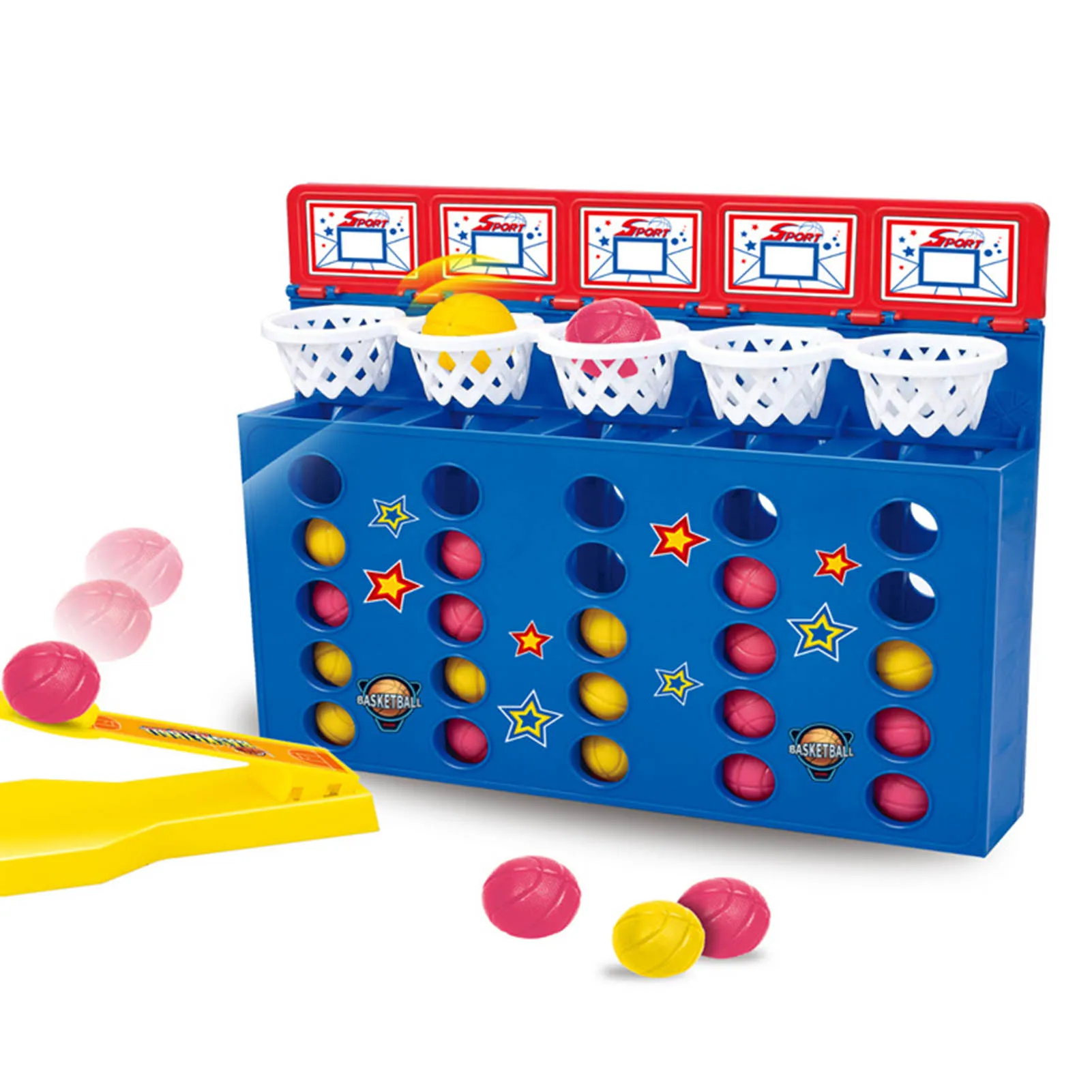 Juego de Connect-4 Shots, juegos de mesa clásicos, divertidos juguetes educativos interactivos para padres e hijos, mesa multijugador que rebota