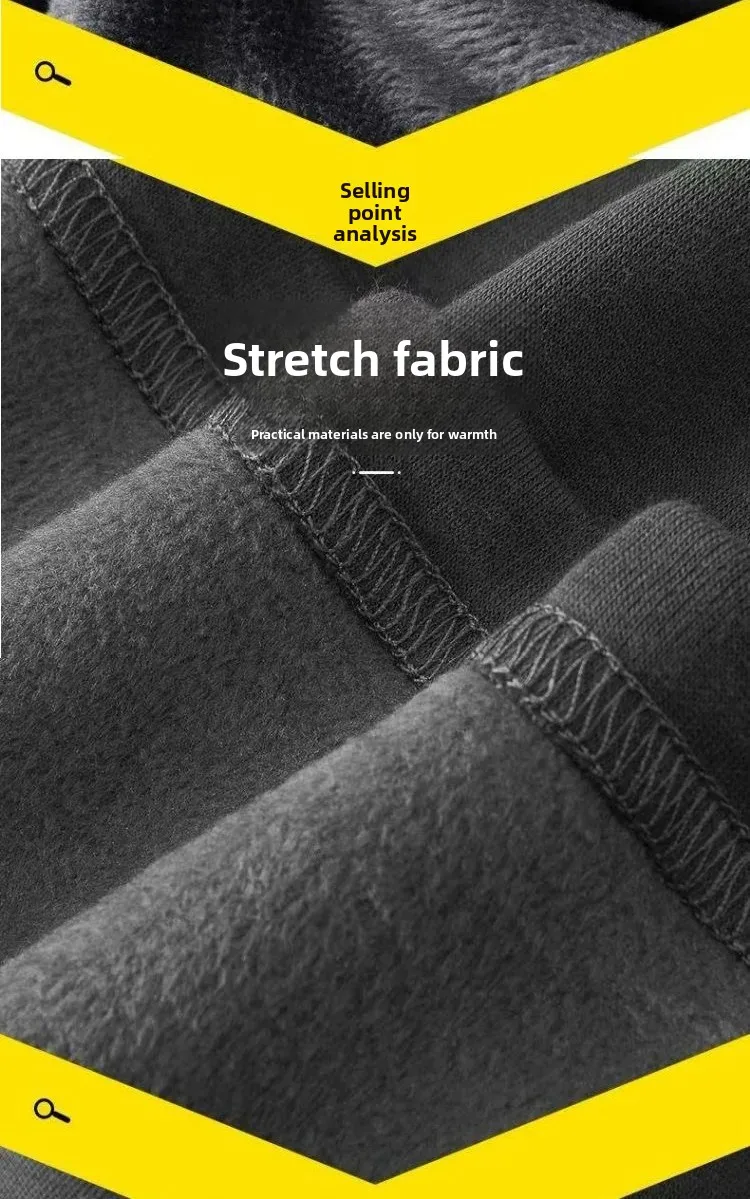 Winter-Herren-Langarm-T-Shirt, Fleece-gefüttert, verdickt, nicht entflammbar, samtig, warm, Rundhals-Unterhemd, lässig, atmungsaktiv. – Detail 5