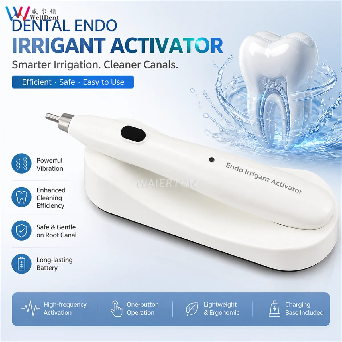 

Dental Endo Irrigant Activator Endo Activator for Clinical Root Canal Treatment with 20 Tips