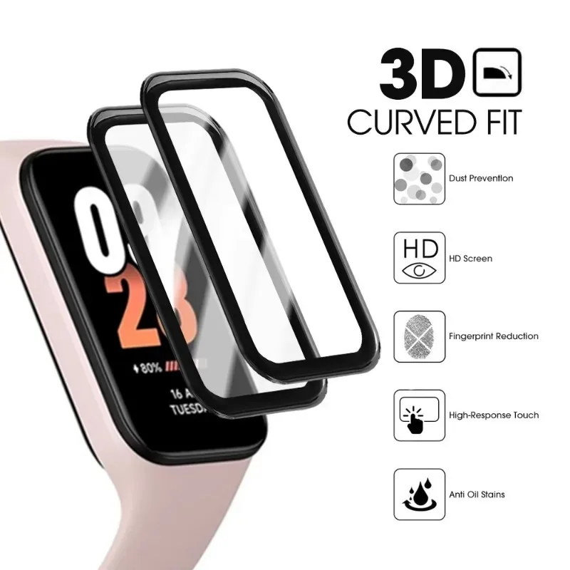 5/1Pcs Soft Screen Protector For Xiaomi Band Mi 8 Active Curved Film Smart Watchband Screen Protector Film for Mi Band 8 Active