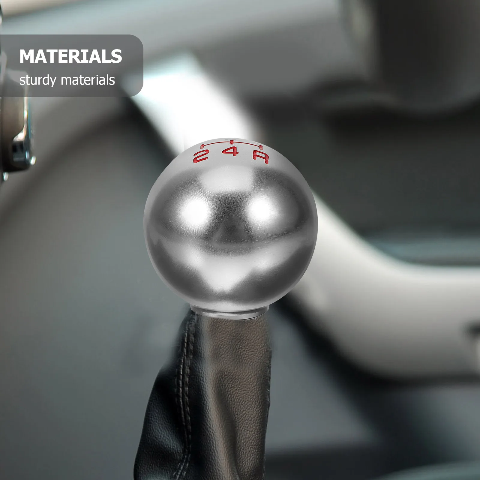 

Car Shift Knob Round Manual Gear Stick Head Metal 5 Speed Aluminum Alloy Easy Installation Durability Decorative