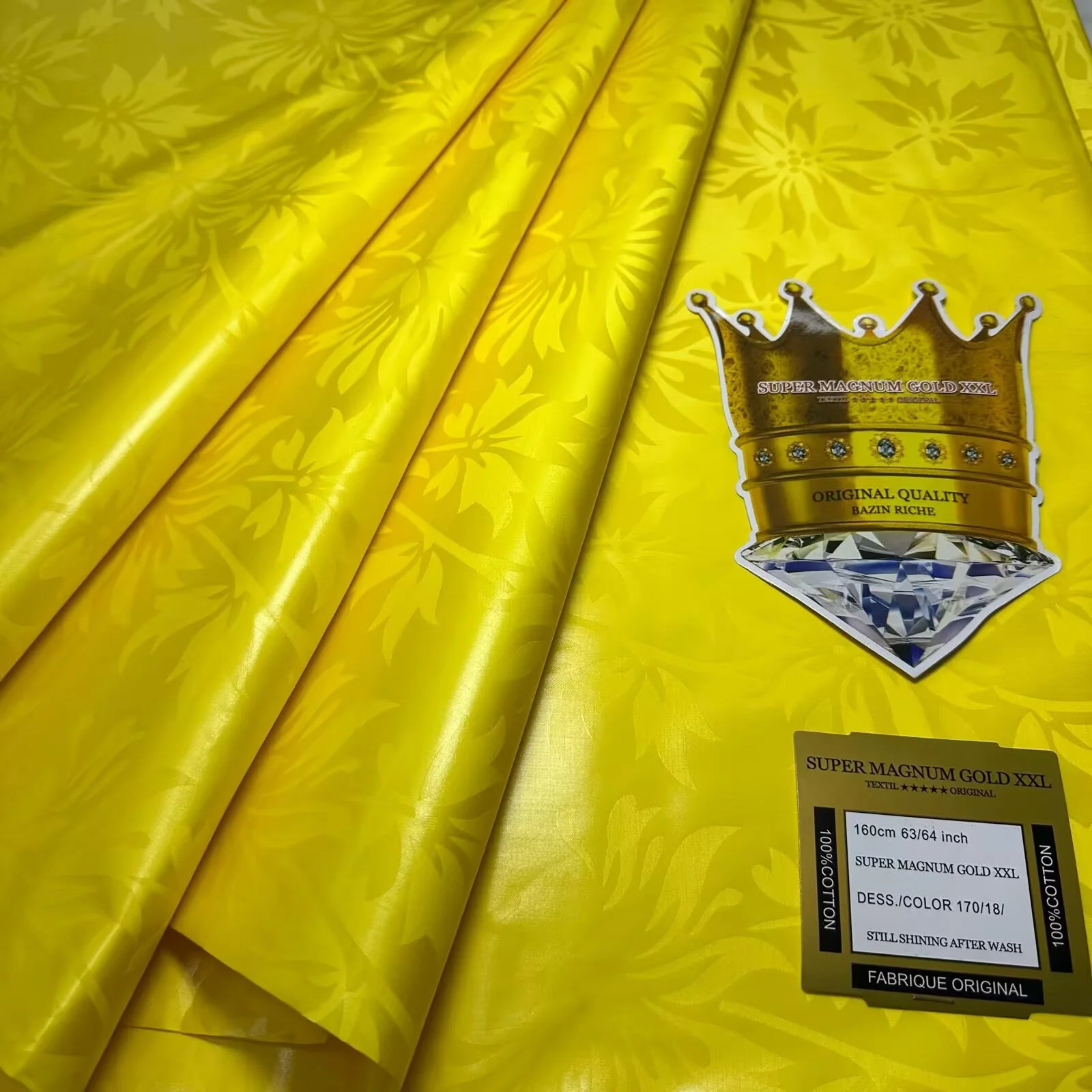 

Pure African Flower Fragrance Bazin Riche Fabric 5 Meters African 100% Cotton Embroidery Nigerian Lace Fabric For Wedding Party