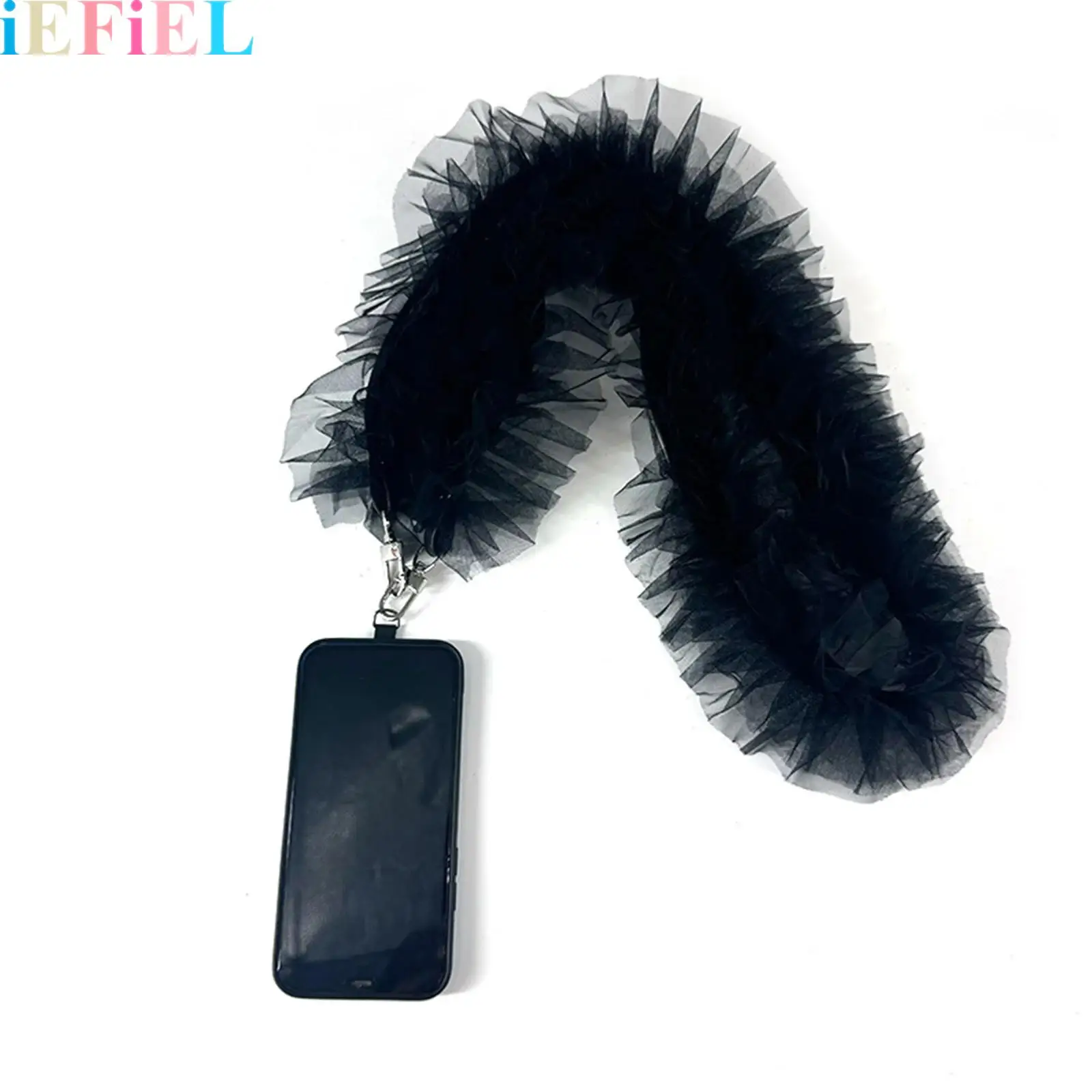 Ruffle Strap Replaceable Smartphone Shoulder Tulle Outdoor Neck Hanging for Women Cute Accessories