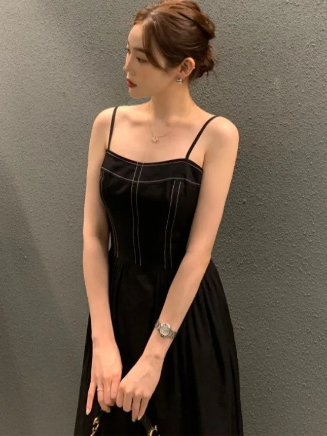 

Summer New Women's Wrap Chest Strap Dr Slimming Long Vintage Waist Cinched Design Sensation Explicit Line Dr
