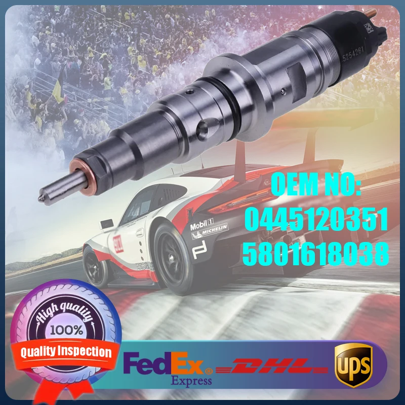 

High Quality Common Rail Injector 0445120351 5801618038 Fuel Injector Nozzle for CNH New Holland and Iveco 6.7L Engine