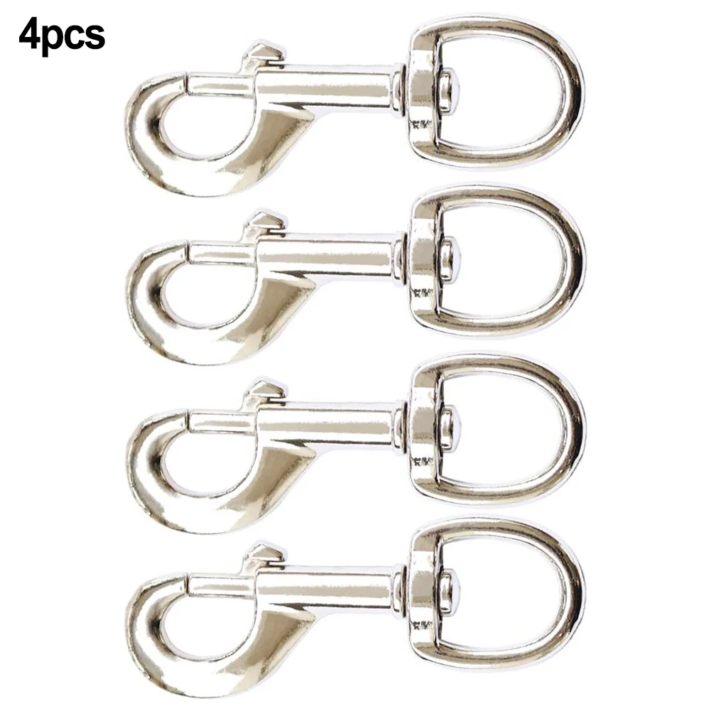 Garden Decoration Clips Sliver Snap Hooks Sturdy Zinc Alloy 3.5inch 4pcs 70 Pound Flag Swivel Flagpole Accessories