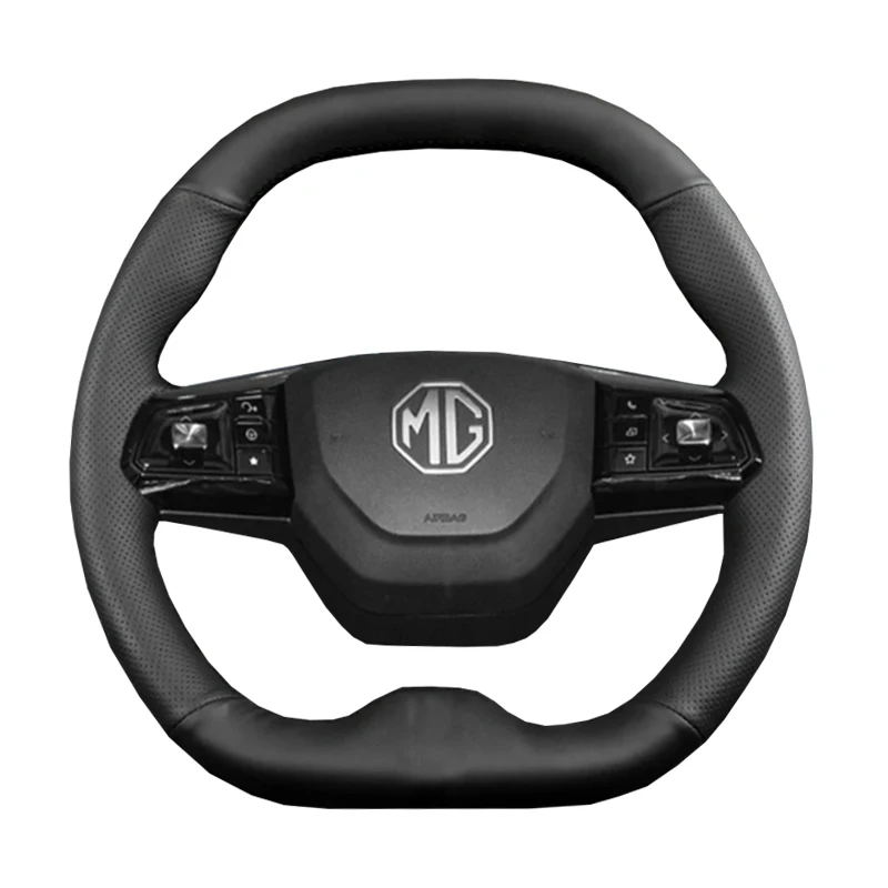 Hand Stitching Car Steering Wheel Cover Wrap for MG MG4 MULAN  2022 2023 2024 Braid on Steering-wheel Holder Protector