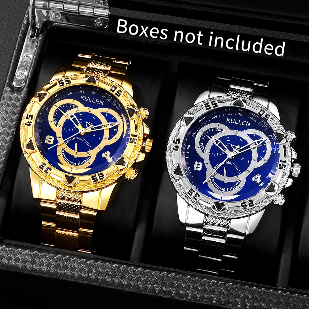 Luxury Watch Under 20000 - 2피스 남성용 패셔너블하고 멋진 쿼츠 시계,