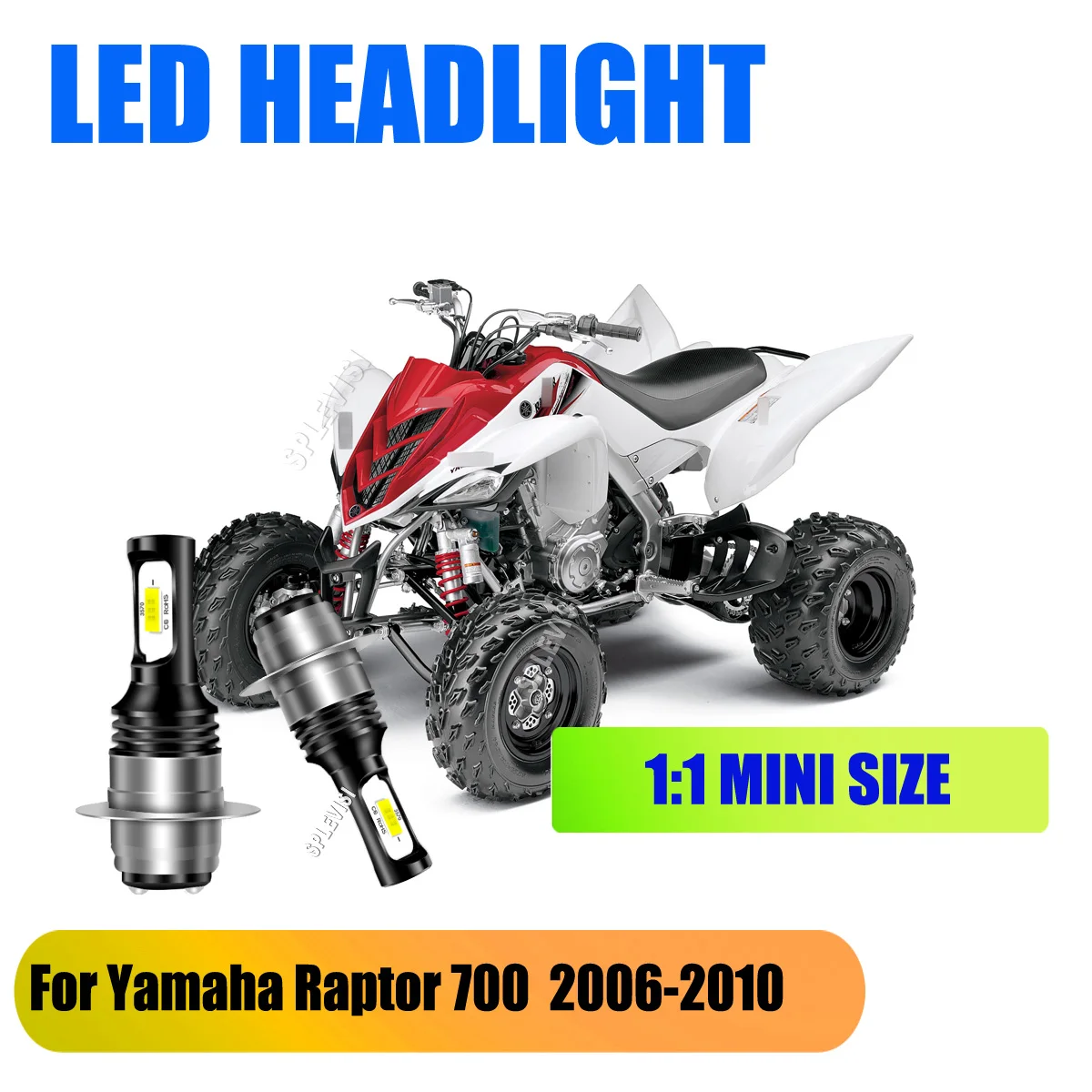 

6000K White H6 H6M P15D LED Headlights-displacing the powersports bulbs Fit For Yamaha Raptor 700 2006 2007 2008 2009 2010