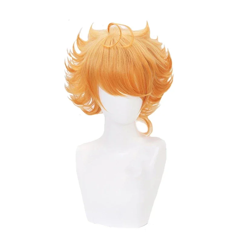 Emma Wig Short Golden Gradient Dark Yellow Wig Anime The Promised Neverland Norman Ray Cosplay Wig
