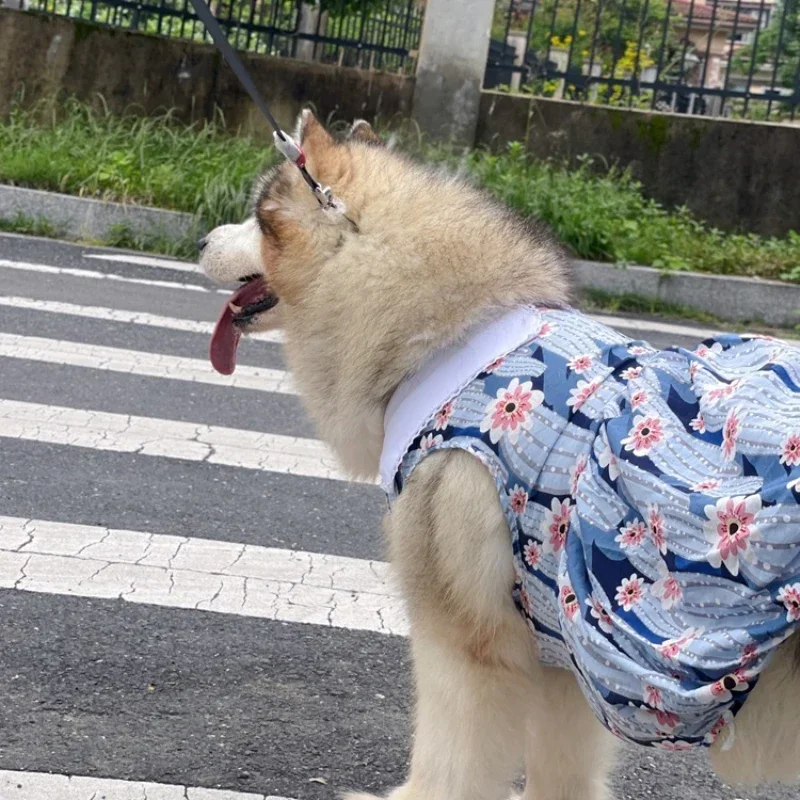 Large Dog Clothing Summer Big Pet Dress Poodle Schnauzer Corgi Samoyed Border Collie Husky Labrador Golden Retriever Clothes 6XL