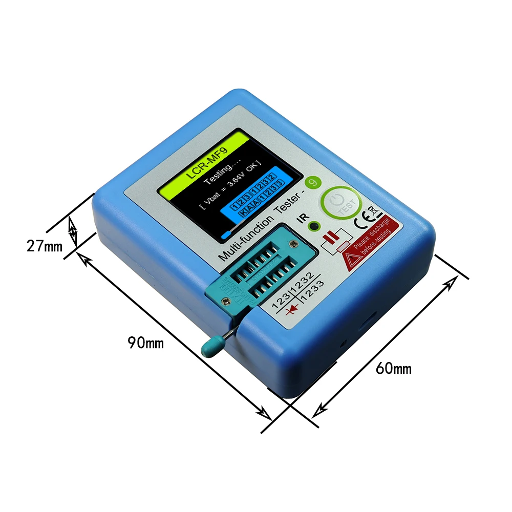 LCR-TC1 T7 LCR-MF9 Transistor Tester Multimeter Colorful Display TFT For Diode Triode MOS/PNP/NPN Capacitor Resistor Transistor