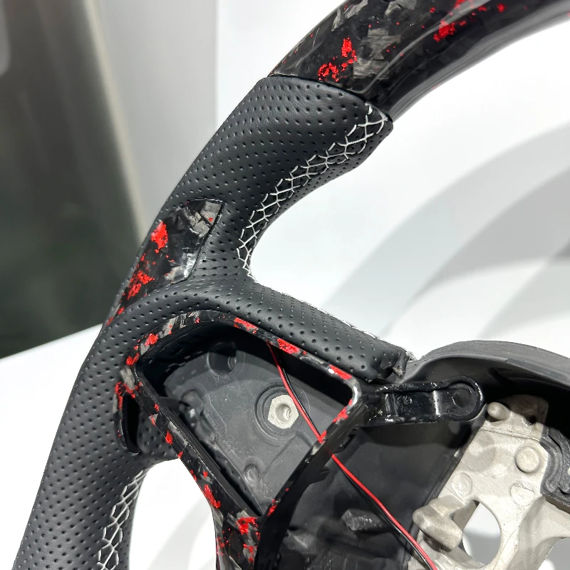 LED Carbon Fiber Sports Steering Wheel for Dodge Charger Challenger Grand Cherokee SRT a High-quality Custom Steering Wheel