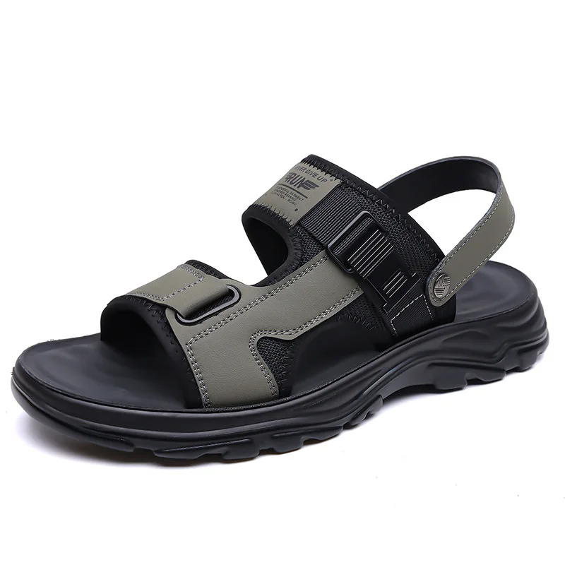 

2026 New Men's Big Size Sport Sandals Non-slip Casual Outdoor Beach Shoes Slipper Shoes Male Fashion Casual Leather Sandals Man